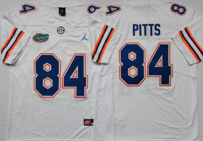 Men Florida Gators #84 Pitts White 2025 NCAA Jersey->ncaa teams->NCAA Jersey